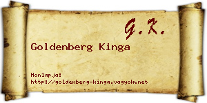 Goldenberg Kinga névjegykártya